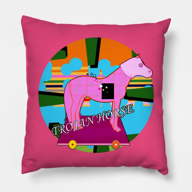 Trojan Horse Pillow by momomoma