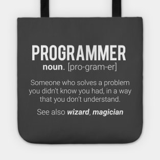 Funny Programmer Meaning Design - Programmer Noun Defintion Tote