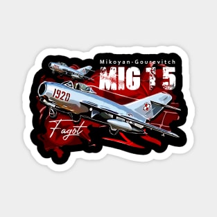 Mikoyan-Gurevich MiG-15 Soviet Union Vintage Fighterjet Magnet