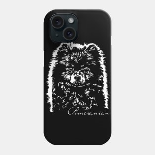 Pomeranian cute dog portrait Phone Case