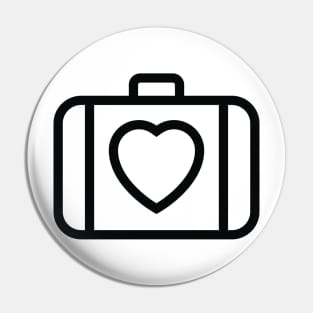 U2 - Heart Suitcase Icon - Walk On (black) Pin