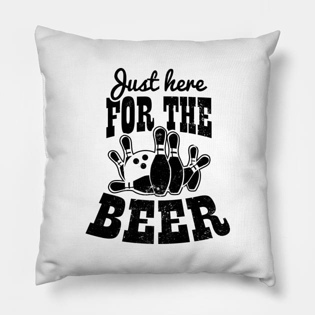 Beer Bowling Shirt | Just Here For The Beer Pillow by Gawkclothing