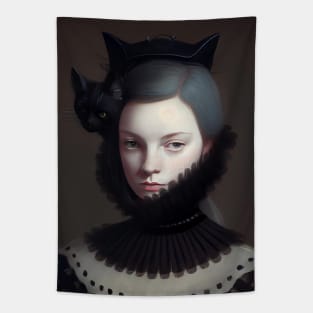 Miss black kitty Tapestry