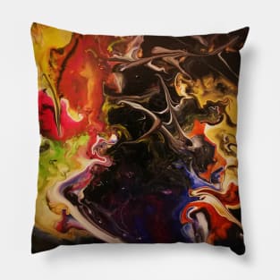 Light vs Darkness Acrylic Abstract Art Pillow