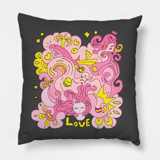 Pink Dream Girl Pillow