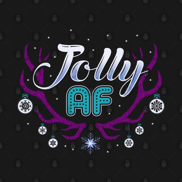 Jolly AF Christmas Funny by KsuAnn