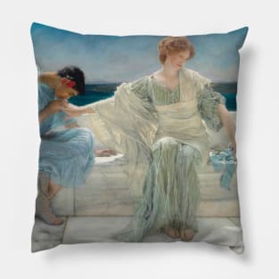 Ask Me No More by Lawrence Alma-Tadema Pillow