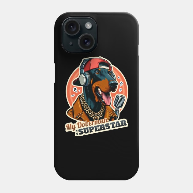 Rapper Doberman Phone Case by k9-tee