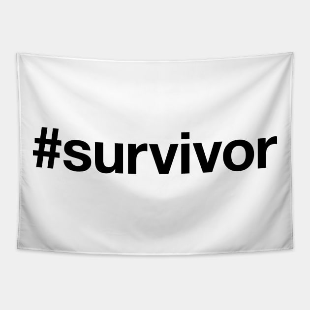 SURVIVOR Hashtag Tapestry by eyesblau