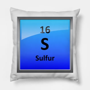 Sulfur Element Tile - Periodic Table Pillow