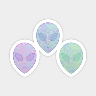 Happy Pastel Aliens Magnet