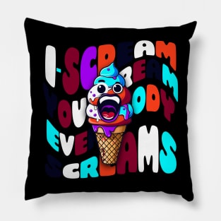 I scream you scream ice cream cute halloween design Pillow