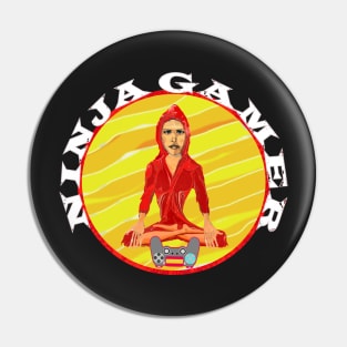 NINJA GAMER Funny Yoga Gift Pin