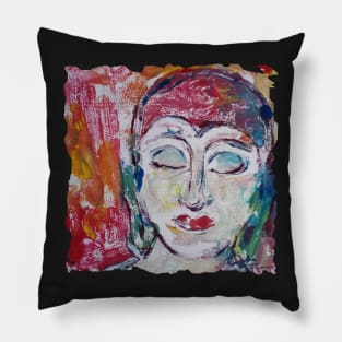 Soft Senses, love and compassion Buddha impression - Renate van Nijen Pillow