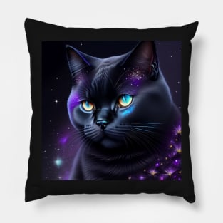 Dark British Shorthair Pillow