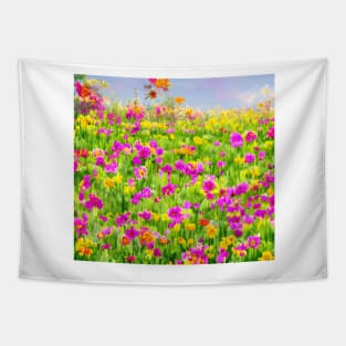 Blooming Spring Meadow Tapestry