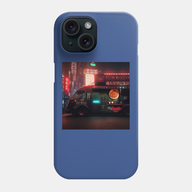 Cyberpunk Tokyo Ramen Food Truck Phone Case by Grassroots Green