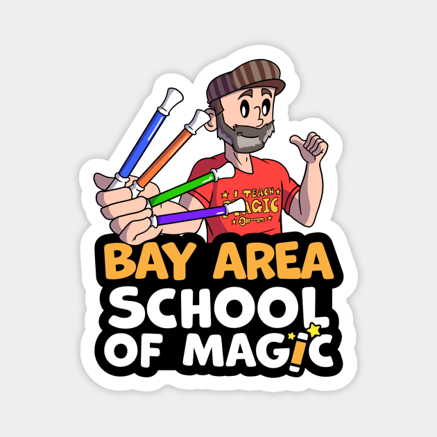 New Bay Area School of Magic Wand T-Shirt Magnet by Brian Scott Magic