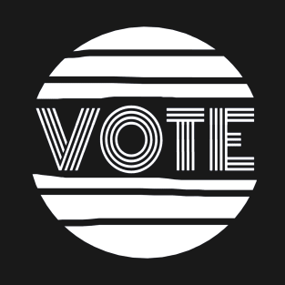 Vote.  Circular Black and White Voting Message for the 2020 US Presidential Election. T-Shirt