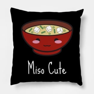 miso cute white Pillow