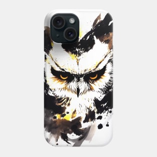 Owl Bird Wild Nature Free Spirit Art Brush Painting Phone Case