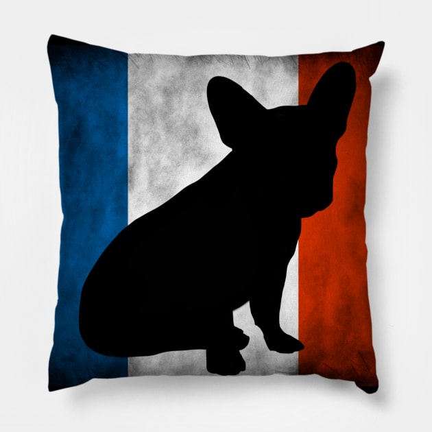 Frenchie Flag Pillow by DistractedGeek