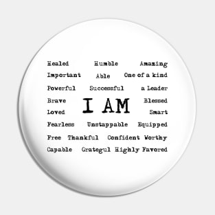 I am, healed, humble, amazing, important, powerfull, leader | DW Pin