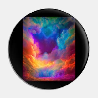 Trippy Space Clouds Pin