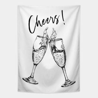 Cheers Champagne Glasses Image Tapestry