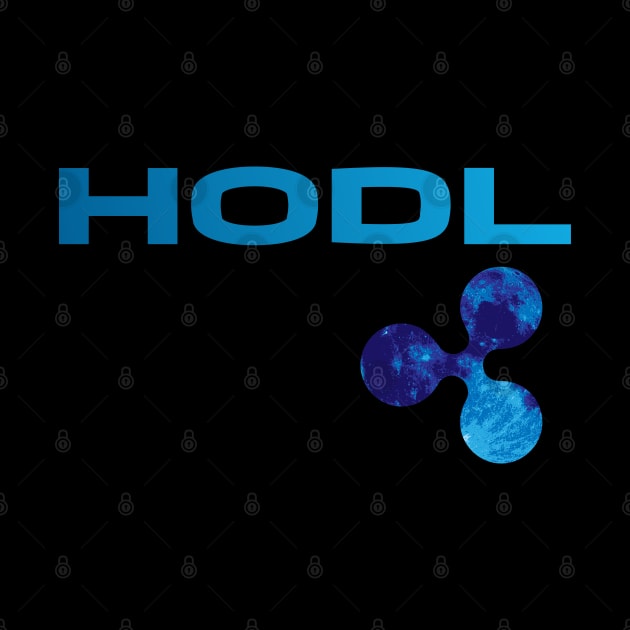 HODL, ripple, XRP, To the moon by Lekrock Shop