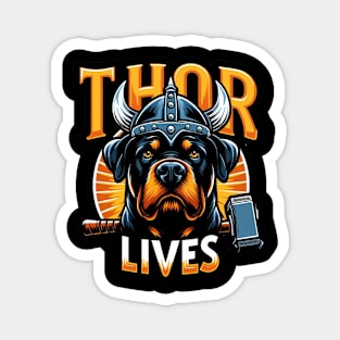 Rottweiler Viking Thor Lives Norse Design Magnet