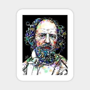 ALFRED,LORD TENNYSON watercolor and ink portrait Magnet