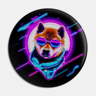 Synthwave Corgi Part 2 Pin