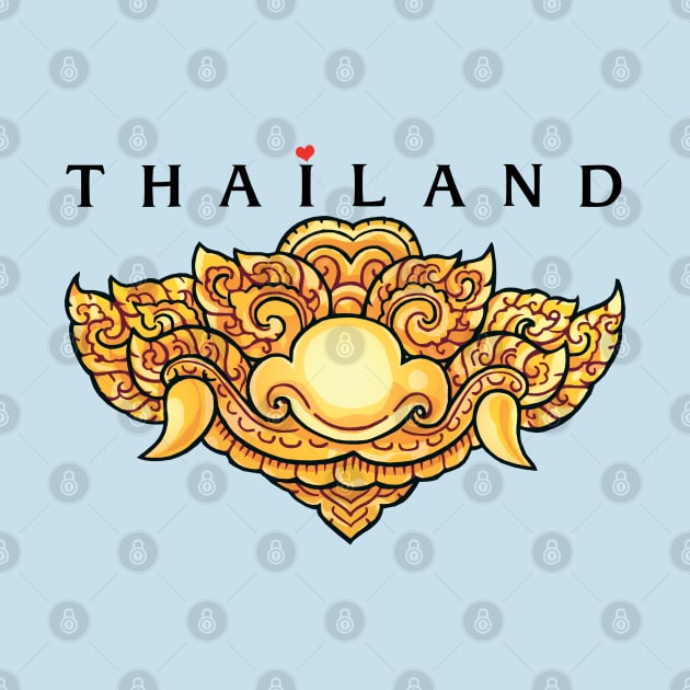 Antique Thai Art Design by KewaleeTee