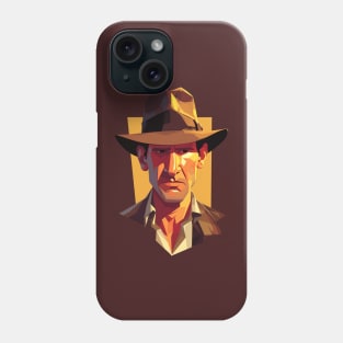 Geometric Portrait of an Explorer - Indy Phone Case