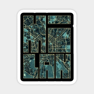 Milan, Italy City Map Typography - Summer Magnet