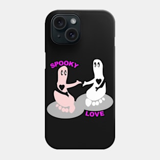 Spooky Love Footprint ghost Phone Case