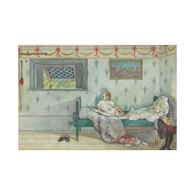 Cock-A-Doodle-Do, It's Seven O’Clock by Carl Larsson by Classic Art Stall