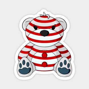 Peppermint Stripes Teddy Bear Magnet