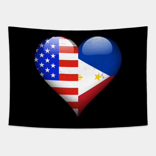 Half American Half Filipino - Gift for Filipino From Philippines Tapestry by Country Flags