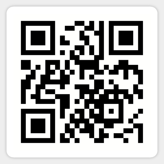 Rick Roll Qr Code Rick Roll Sticker Teepublic