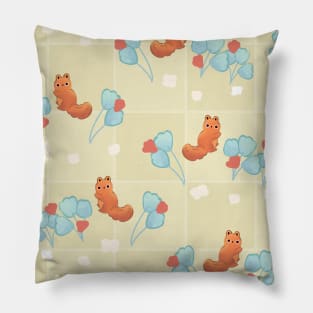 Little Red Squirrels Pattern Pillow