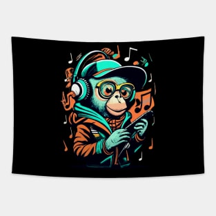 Monkey Music Colourful Musicians Animal Theme Animal Jungle Art Monkey Tapestry