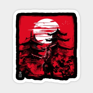 Samurai warrior in feudal Japan Magnet