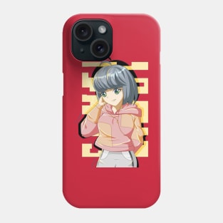 Cute and cool girl with jacket Phone Case