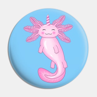 Unicorn axolotl Pin