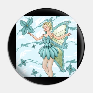 Blue Lilac Fairy Pin