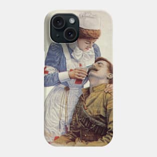 Vintage Science and Medicine, Nurse with a Soldier Phone Case