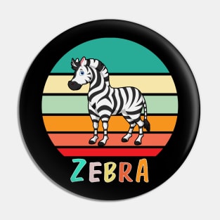 Vintage Retro Zebra Pin