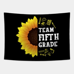 Team Fifth Grade Shirt First Day Preschool Back to School Sunflower Gift Tapestry